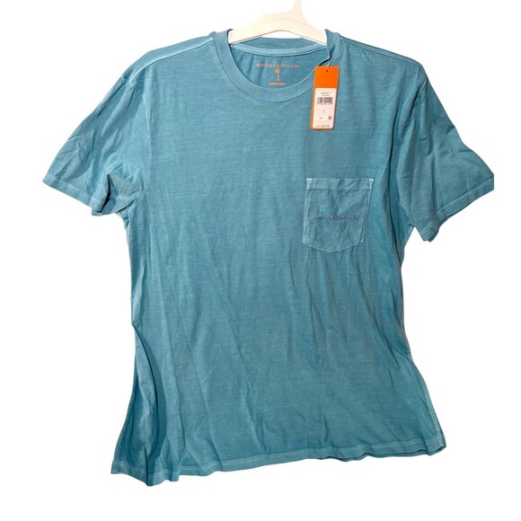 Margaritaville T-shirt Teal Short Sleeve Landshark Beach Vacation Tee Size L - Picture 1 of 4